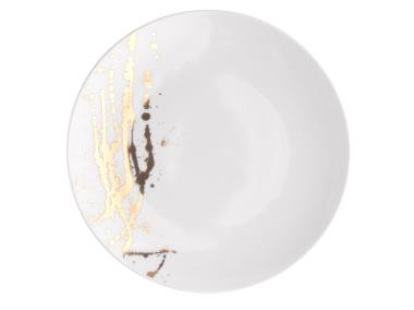 Zdjęcie: Talerz deserowy Splendor 22 cm biały złoty KAROLINA