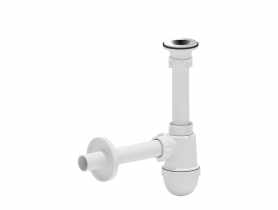 Syfon do umywalki butelkowy, metalowe sitko, odpływ fi 40 mm TYCNER