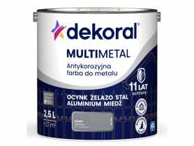 Farba do metalu Multimetal Antykorozyjna Szary 2,5 L DEKORAL