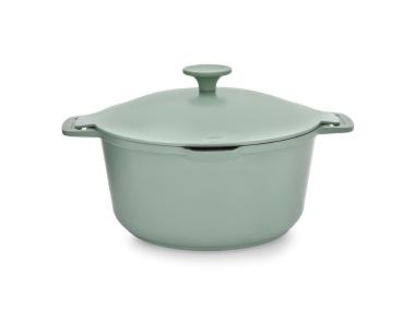 Zdjęcie: Garnek z powłoką Qualum Basic z pokrywką Fern 24 cm AMBITION