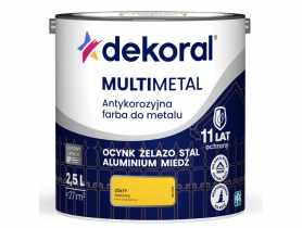 Farba do metalu Multimetal Antykorozyjna Żółty 2,5 L DEKORAL
