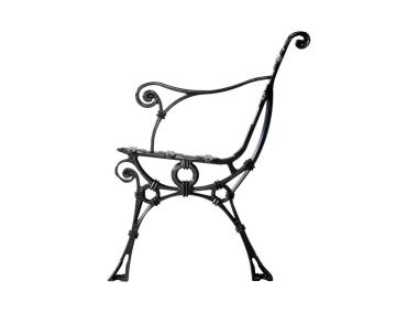 Zdjęcie: Noga aluminiowa do ławki Retro z podłokietnikiem METRO