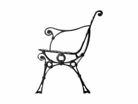 Noga aluminiowa do ławki Retro z podłokietnikiem METRO