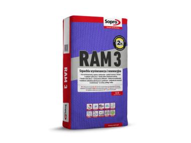 Zdjęcie: Szpachla wyrównawcza i renowacyjna 3-60 mm RAM 3 25 kg SOPRO