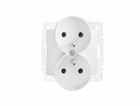 Gniazdo podwójne francuskie Logi 02-1253-102 MOWION