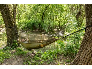 Zdjęcie: Hamak z moskitierą 330 x 140 cm zestaw NEO