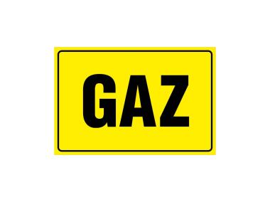 Zdjęcie: Oznaczenie "GAZ" 10x15 cm METRO