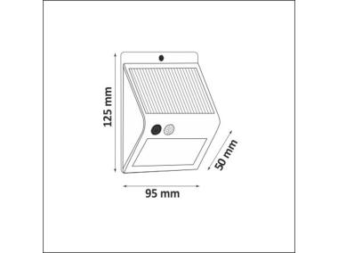 Zdjęcie: Lampa solarna Box mini z czujnikiem ruchu i zmierzchu POLUX