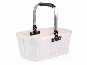 Kosz zakupowy bambusowy LQ-17Q.BK.S biały TIN TOURS