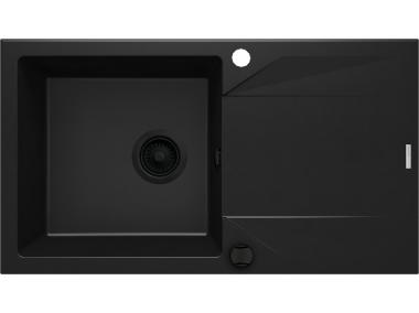 Zdjęcie: Zlewozmywak Evora nero granit 1K Z/O 780x440x193, space saver nero DEANTE