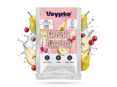 Zdjęcie: Napój w proszku do wody o smaku gruszka - żurawina 3 g VSYPTO