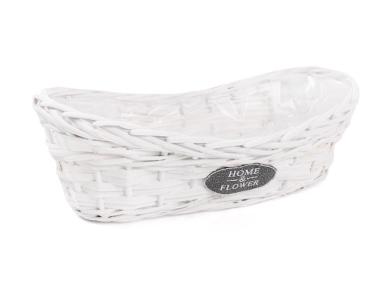 Zdjęcie: Balkonówka doniczka wiklinowa 35x16x12 cm/9h cm TIN TOURS