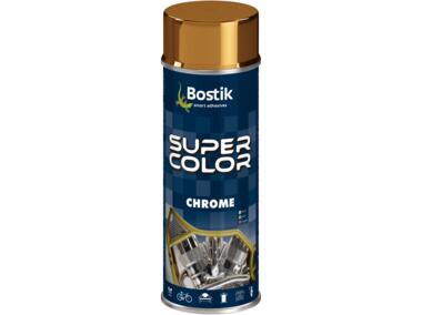 Zdjęcie: Lakier akrylowy z efektem chromu Super Color Chrome, chrom złoty 400 ml BOSTIK