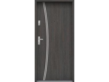 Zdjęcie: Drzwi wejściowe do mieszkań Bastion R-61 Wenge deska 90 cm prawe OSP KR CENTER