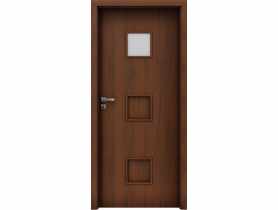 Drzwi wewnętrzne Salerno 2 płaskie, orzech B339, 80 cm lewe INVADO