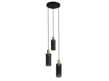Zdjęcie: Lampa wisząca Tirana 3-punktowa talerz owalny czarny LIGHT PRESTIGE