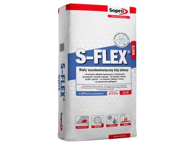 Zdjęcie: Biały wysokoelastyczny klej żelowy 202_S-FLEX 5 kg SOPRO