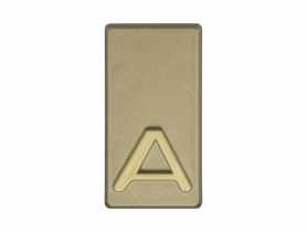 Litera PCV samoprzylepna "A" oliwka METRO