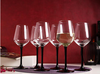 Zdjęcie: Komplet kieliszków Rubin Black  na białe wino 290 ml - 6 szt. ALTOMDESIGN