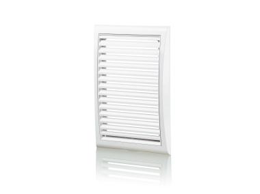 Zdjęcie: Kratka wentylacyjna z siatką i regulowaną żaluzją 193x188 mm biała VENTS