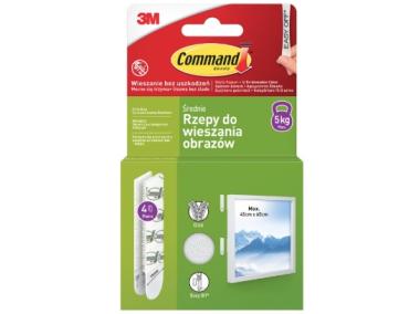 Zdjęcie: Rzepy do wieszania obrazów 4 sztuki COMMAND