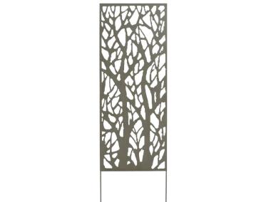 Zdjęcie: Ścianka metalowa DecoPanel Tree 0,6x1,5 m, szary NORTENE