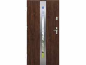 Drzwi zewnętrzne stalowo-drewniane Disting Otello 06 Orzech 80 cm lewe KR CENTER