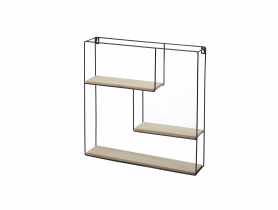 Półka Tetra czarny metal-MDF TS INTERIOR