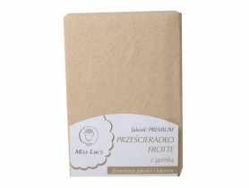 Prześcieradło Frotte z gumką 180x200 cm beż MISS LUCY