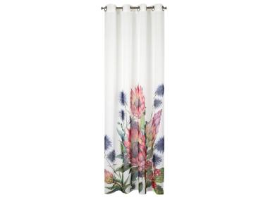 Zdjęcie: Zasłona Helen 140x250 cm biało-różowa na przelotkach EUROFIRANY