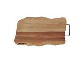 Deska do krojenia drewniana z uchwytem Natural Fala 36 x 20 cm AMBITION