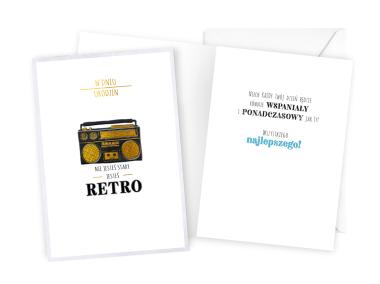 Zdjęcie: Karnet GS-030 W dniu urodzin - retro KUKARTKA