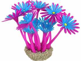 Ozdoba do akwarium Flowers 3 fioletowo-niebieska 8x8 cm ZOLUX
