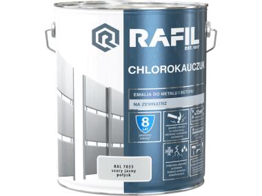Zdjęcie: Emalia chlorokauczuk szary jasny RAL7035 10L RAFIL