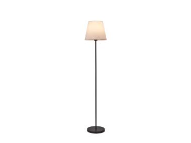 Zdjęcie: Lampa podłogowa Artemis czarna podstawa, biały abażur ADRILUX