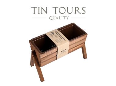 Zdjęcie: Kwietnik drewniany Koziołeczek z wkładem brązowym TIN TOURS