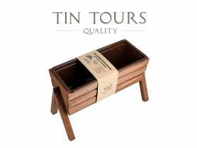 Kwietnik drewniany Koziołeczek z wkładem brązowym TIN TOURS