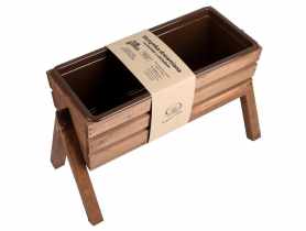 Kwietnik drewniany Koziołeczek z wkładem brązowym TIN TOURS