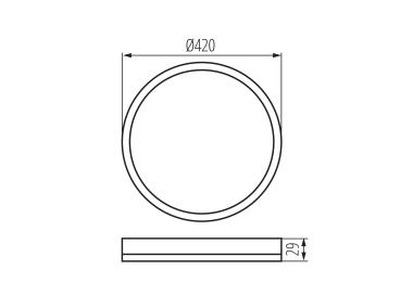Zdjęcie: Plafoniera LED KB Plafon 02 O 22 W B KINGBERRY