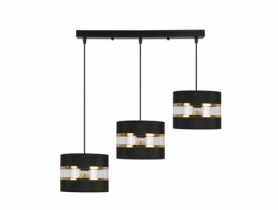 Lampa wisząca Pandy 3x40 W E27 czarny+złoty CANDELLUX