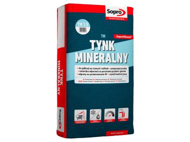 Zdjęcie: Tynk mineralny TM 1,5 mm 25 kg 209 SOPRO