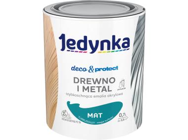 Zdjęcie: Emalia akrylowa Deco&Protect drewno i metal mat turkusowy 0,7 L JEDYNKA