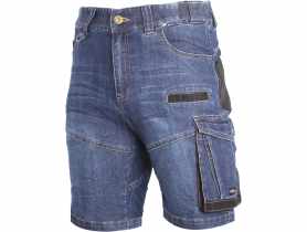 Spodenki krótkie jeans, niebieskie stretch ze wzmocnieniami,2XL,CE,LAHTI PRO