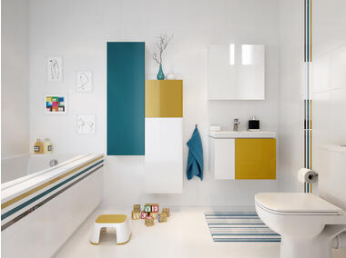 Zdjęcie: Kompakt Wc 574 Colour new clean on 010 3/5 deska duroplast wolnoopadająca biała CERSANIT