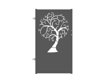 Zdjęcie: Furtka Nela 0,90 m, 1,50 m, stal ocynk+RAL7016 struktura lewa, z elektrozaczepem POLBRAM