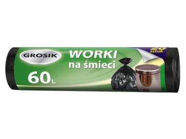 Zdjęcie: Worki na śmieci 60 L - 20 szt. GROSIK
