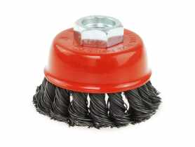 Szczotka druciana doczołowa stalowa 100 mm M14 drut skręcany DEDRA