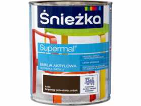 Farba emaliowo-akrylowa Supermal 0,8 L brąz ŚNIEŻKA