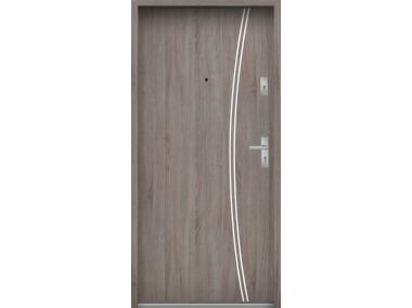 Zdjęcie: Drzwi wejściowe do mieszkań Bastion R-61 Dąb szary 80 cm lewe OSP KR CENTER