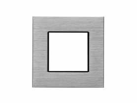 Ramka pojedyncza szczotkowane aluminium R-1Q Rosa srebrna POLMARK